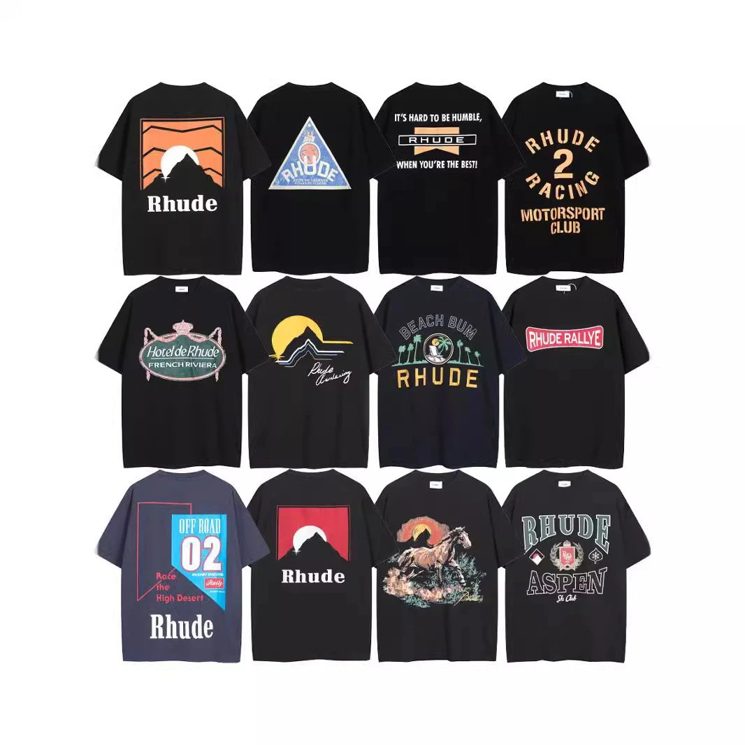 New retro logo print loose casual short sleeves for men and women  