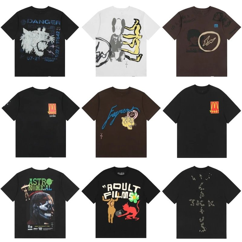 High street short sleeve men's and women's high street T-shirts  