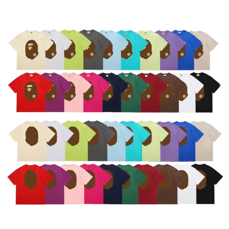 Couple clothing for men and women, large size loose pullover short-sleeved T-shirt for teenagers  